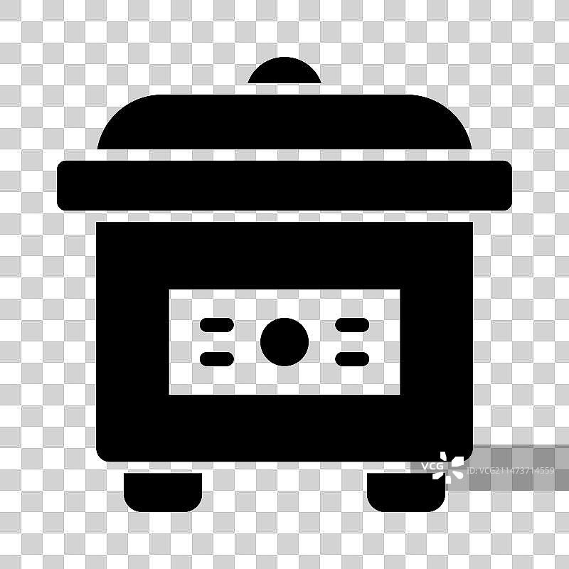 个人用慢炖锅Glyph图标图片素材