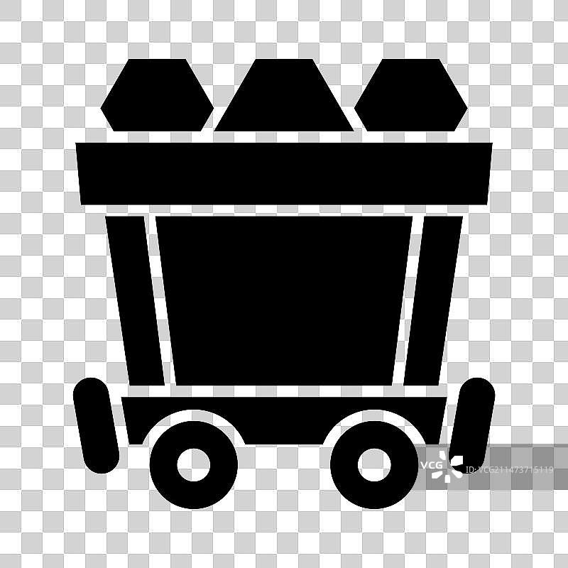 个人和商业用途的矿车标志符号图片素材