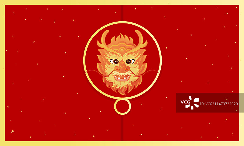 龙年龙背景矢量图图片素材