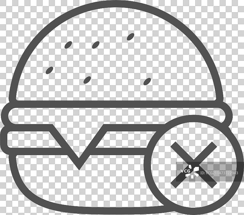 拒绝汉堡的厌食症图标图片素材