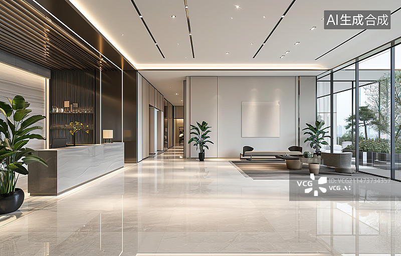 【AI数字艺术】现代室内空间住宅建筑图片素材