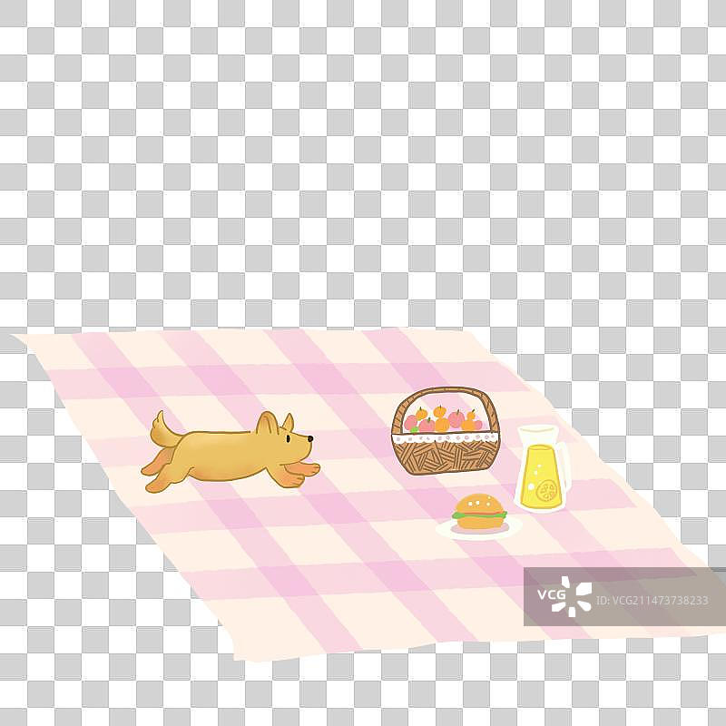 卡通手绘野餐免扣元素图片素材