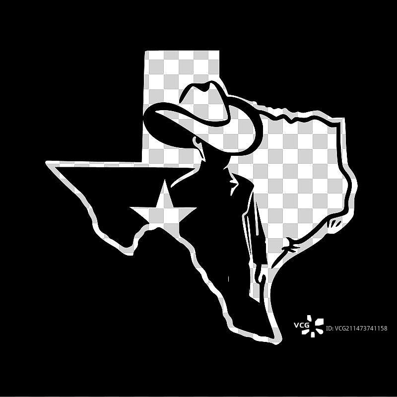 德克萨斯州极简剪影图片素材