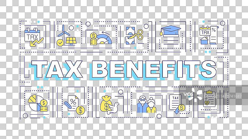 浅蓝色退税优惠概念图片素材