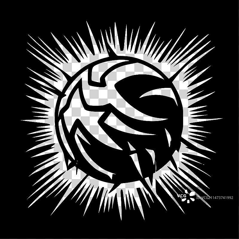 简约扁平风格排球标志图片素材