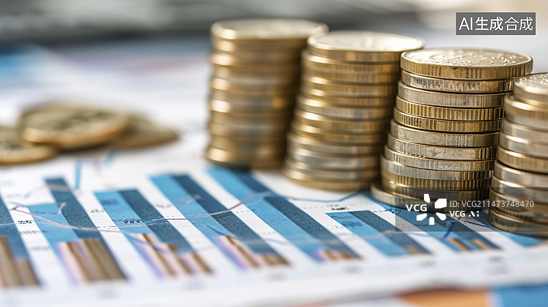 【AI数字艺术】硬币货币经济金融图片素材