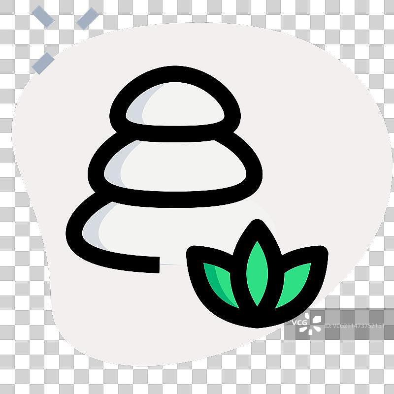 水疗中心的治疗石疗法图片素材