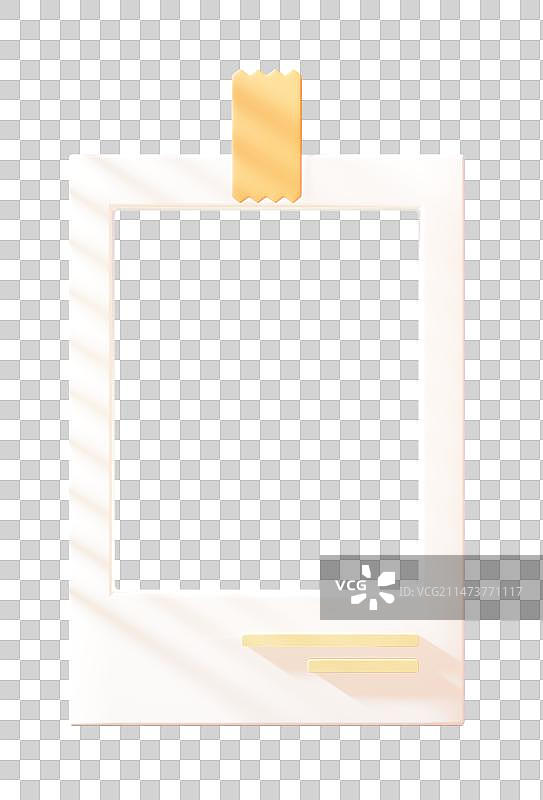 3D清新卡通拍立得相框元素图片素材