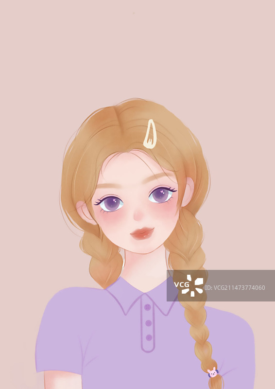 女孩头像图片素材