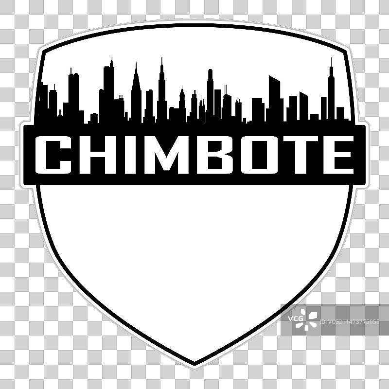 秘鲁钦博特天际线剪影旅行徽章图片素材