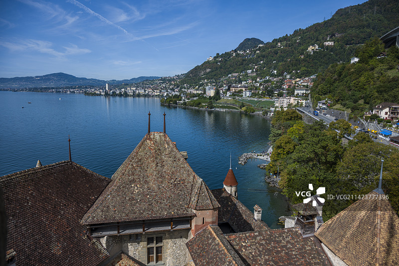 古堡远眺图片素材