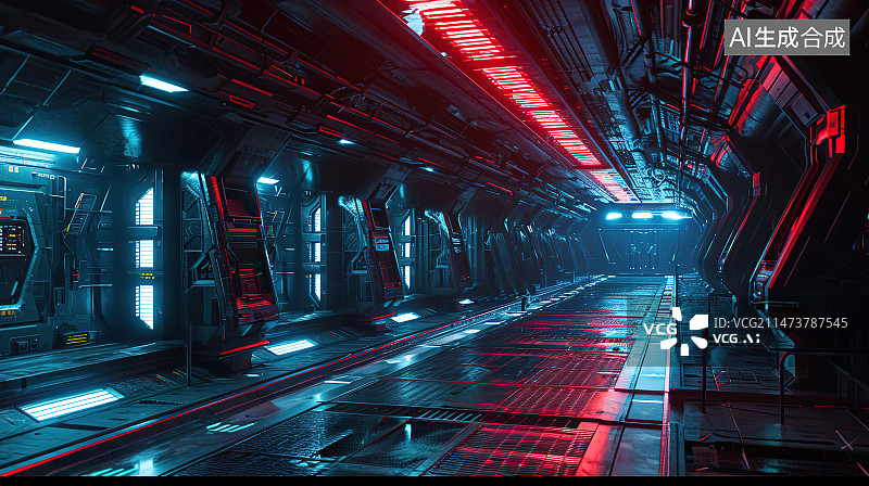 【AI数字艺术】火车站站台的高角度视图图片素材