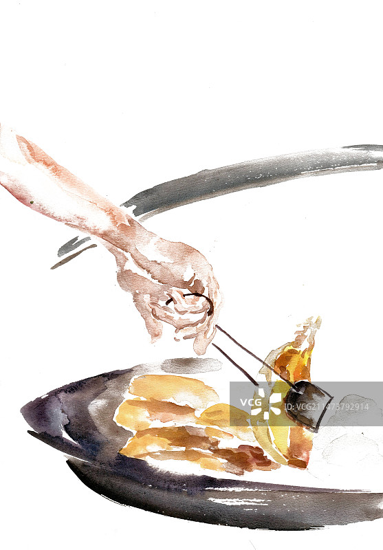 香喷喷的煎包图片素材