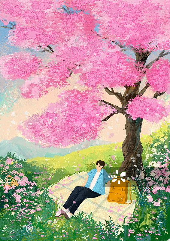 春天郊游图片素材