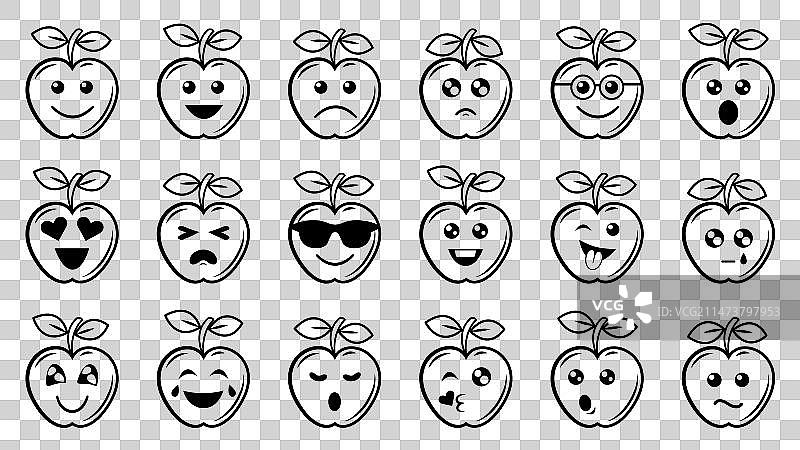 带笑脸的苹果图片素材
