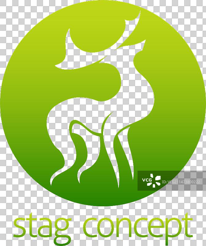 雄鹿圆形设计图片素材