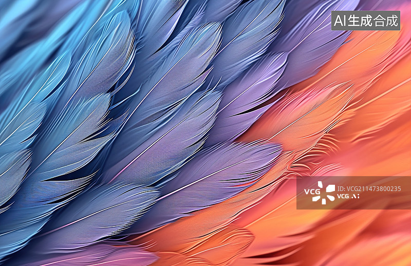 【AI数字艺术】羽毛柔和背景图片素材