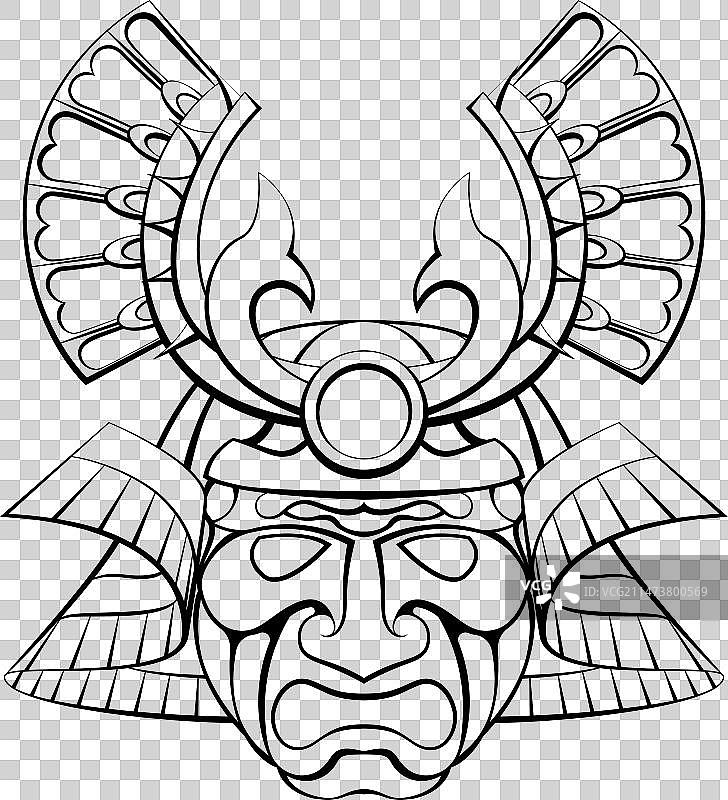 武士面具头盔图片素材