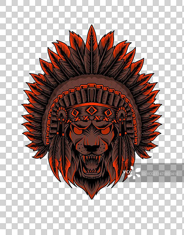 印度阿帕奇狮子头图片素材