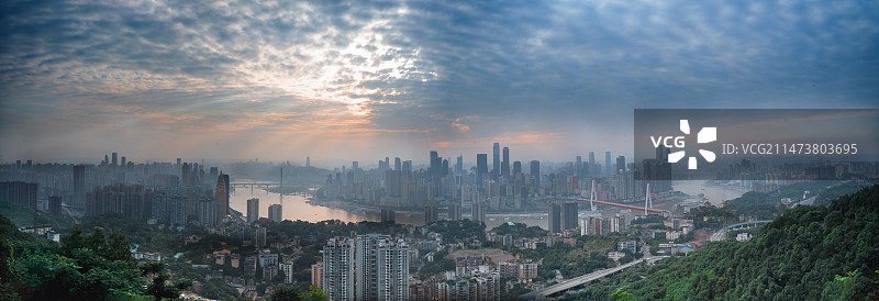 南山俯瞰重庆图片素材