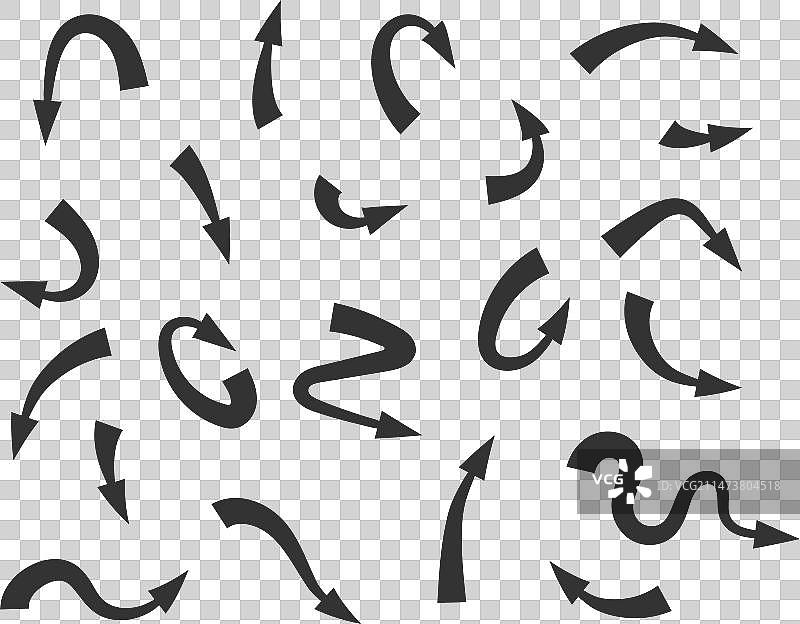 黑白箭头背景合集图片素材