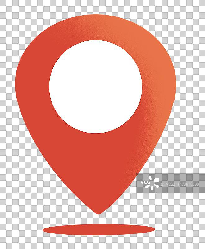 元素：卡通红色的位置图标图片素材