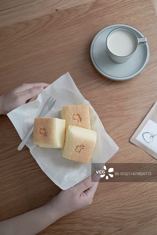 古法乳酪蛋糕图片素材