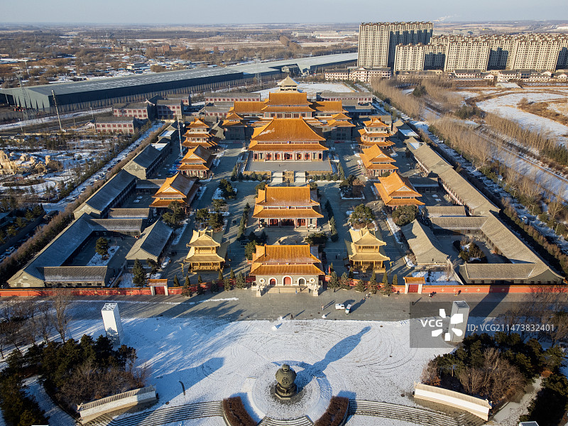 长春万寿寺俯拍图片素材