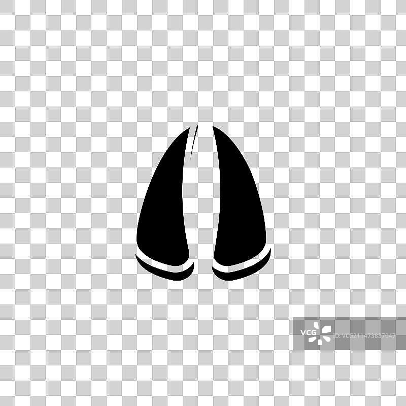 奶牛脚印图标图片素材