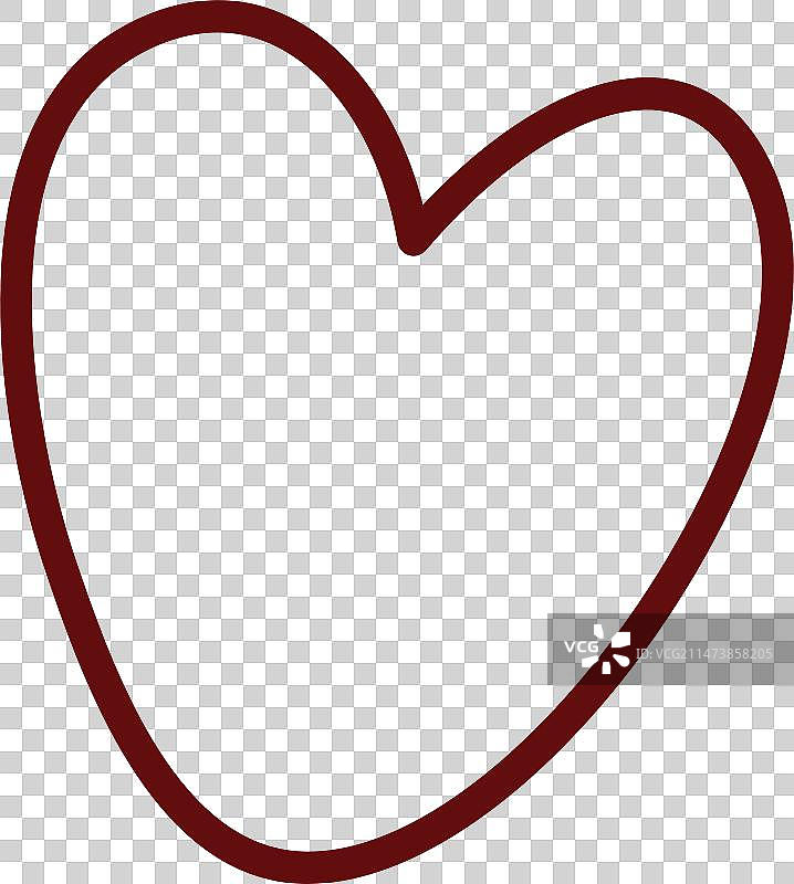 心形轮廓图片素材