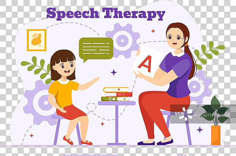 儿童语音治疗：基础语言训练图片素材