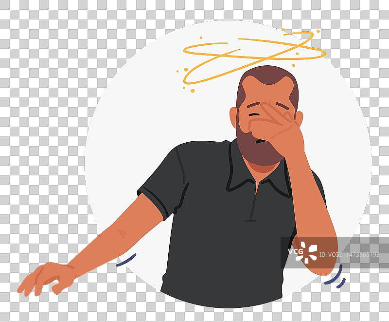 男人脸色苍白，头晕图片素材