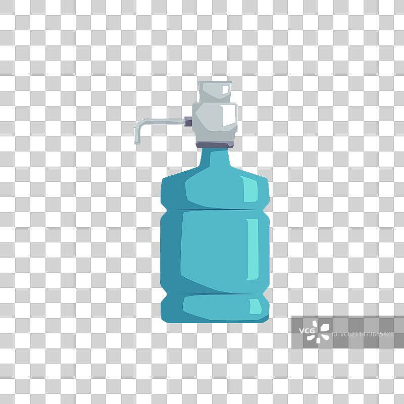 带滤水泵的饮用塑料瓶图片素材