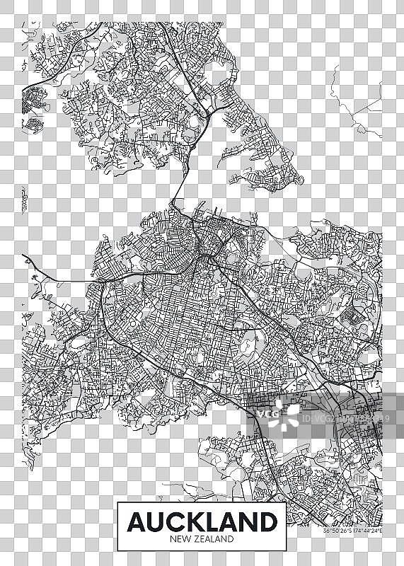 奥克兰城市地图城市规划旅行海报图片素材