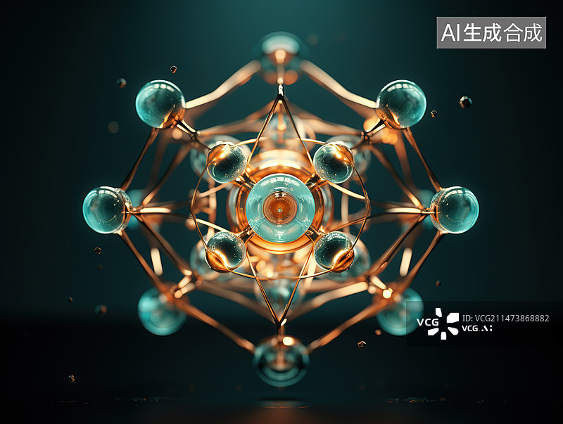 【AI数字艺术】黑色背景下的玻璃容器特写镜头图片素材