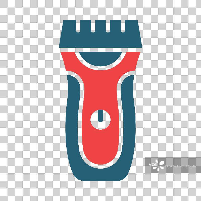 电动剃须刀双色图标图片素材