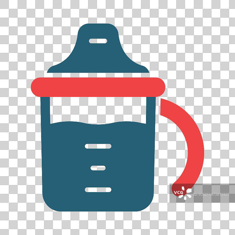 鸭嘴杯双色图标用于个人用途图片素材