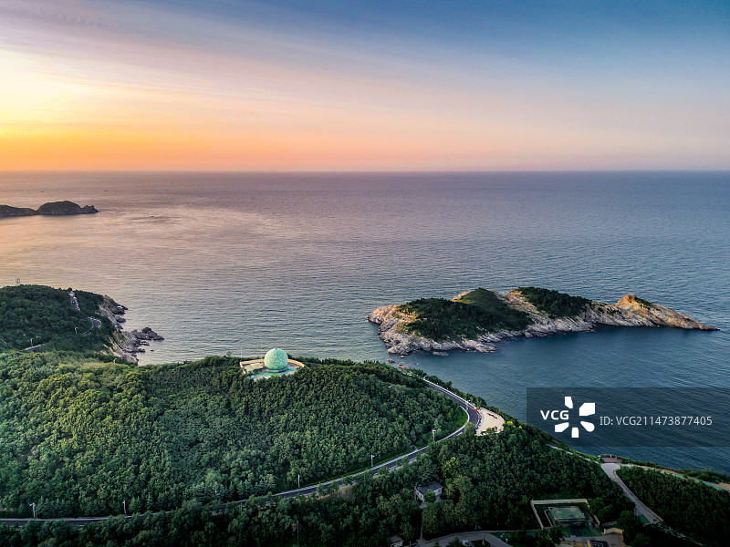 威海，猫头山，江古咀，黑岛图片素材