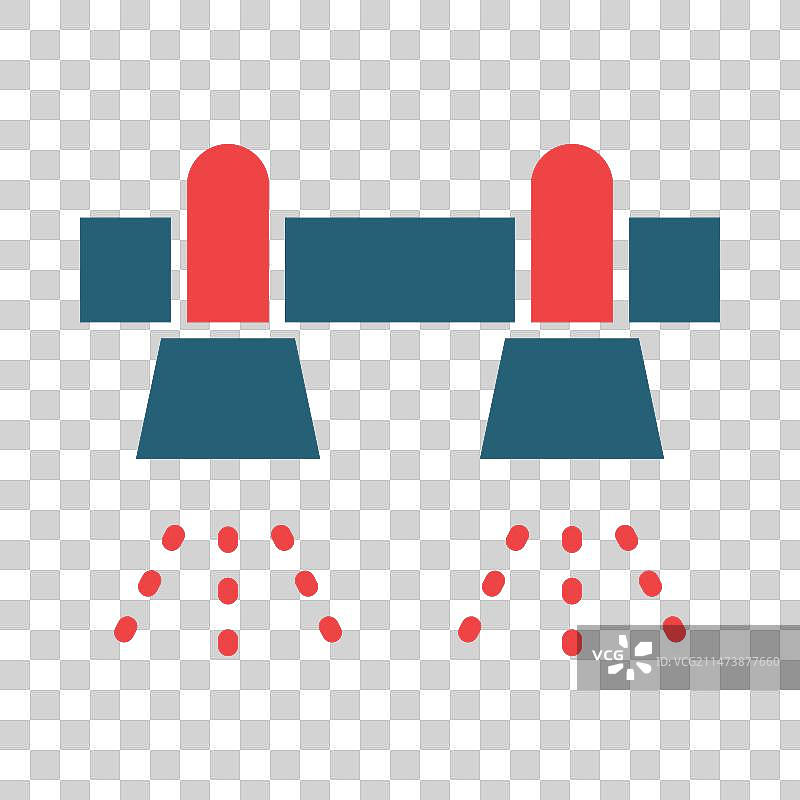 用于个人用途的洒水器双色图标图片素材