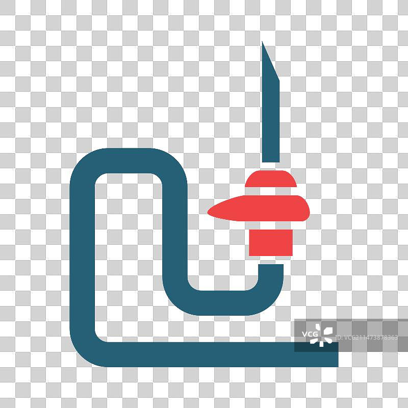 导管Glyph双色图标图片素材