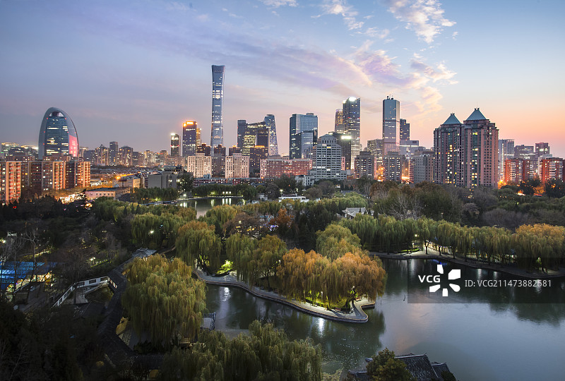 团结湖与国贸图片素材