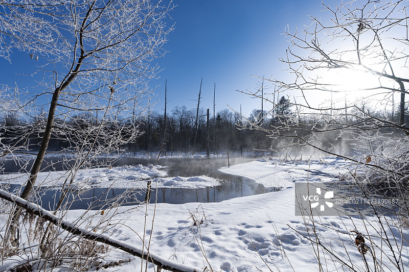 冬季长白山魔界雾凇图片素材