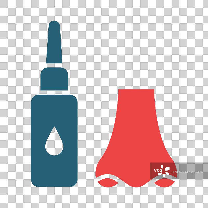 鼻部标志双色图标图片素材