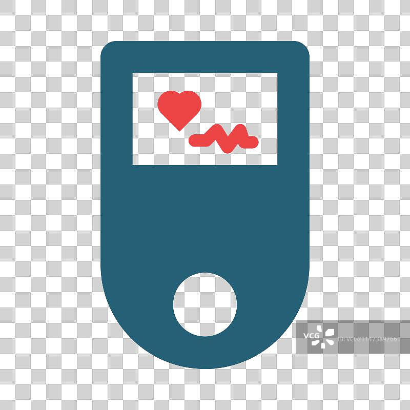 个人用脉搏机器双色图标图片素材