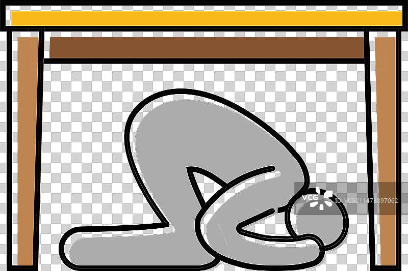 地震人员安全彩色图标图片素材