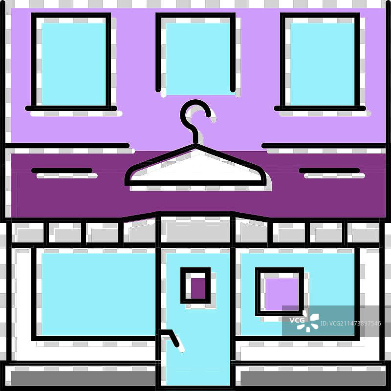 干洗店彩色图标图片素材