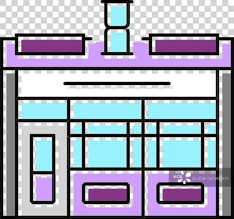 旧货店彩色图标图片素材