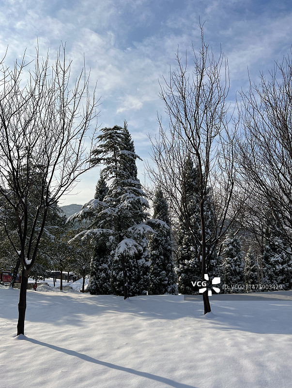 红旗渠冬天雪景图片素材