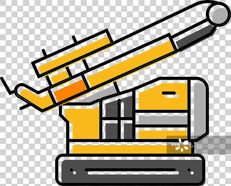 打桩机土木工程师彩色图标图片素材