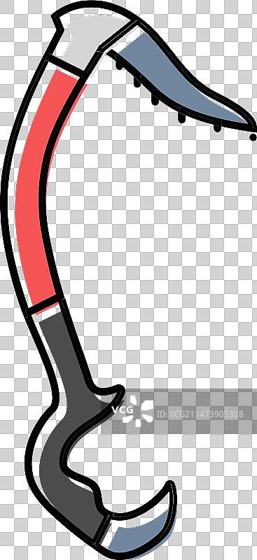 冰镐登山探险彩色图标图片素材